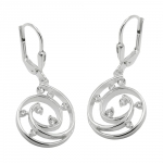 leverback earrings zirconias silver 925