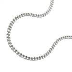 necklace 1.4mm flat curb chain 2x diamond cut silver 925 50cm