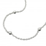 necklace 1.5mm anchor chain with 11 balls silver 925 36cm
