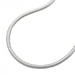 necklace 1,5mm round snake chain shiny silver 925 45cm