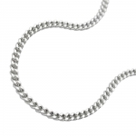 Necklace 1.7mm flat curb chain 2x diamond cut silver 925 50cm
