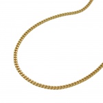 necklace 1mm thin curb chain 9k gold 50cm