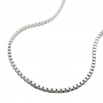 necklace 1mm venetian box chain diamond cut silver 925 36cm