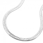 necklace 2.2mm snake flat matt diamond cut 925 45cm