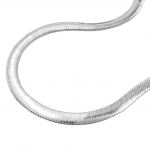 necklace 4mm snake flat shiny silver 925 45cm