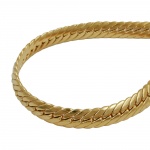 necklace 5mm oval pressed flat curb chain gold plated amd 50cm