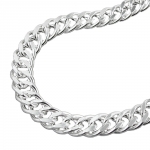necklace 6mm double rombo chain silver 925 50cm