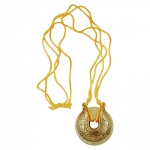 necklace, amulet, horse shoe, yellow