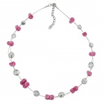 necklace antique-like pink silver-mirrored