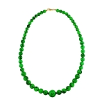 necklace, apple-green, plastic beads