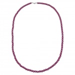 necklace, beads 8mm, silky purple