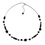 necklace beads black 43cm