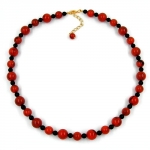 necklace, beads, black