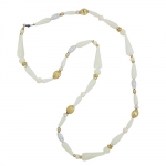 necklace, beads, cream, 96cm