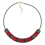 necklace, beads, red-gold 45cm