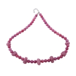 Necklace beads soft lilac transparent
