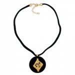 necklace, black velvet, unique pendant
