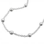 necklace chain with 29 balls, silver 925