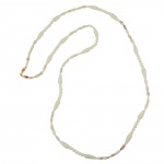 necklace, creme, beige beads, 110cm