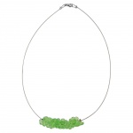 necklace flower beads green transparent