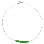 necklace glass beads green