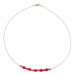necklace glass beads red