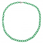 necklace, green anchor chain, 7mm