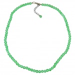 necklace, green beads, 6mm