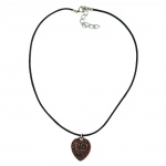 necklace, heart, copper coloured