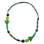 necklace, mint, green, dark green, multicolour design