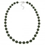 necklace, olive green beads