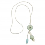 necklace, pastel-shade beads