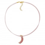 necklace, sickle, pink-gold, 42cm