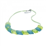 necklace, slanted bead, turquoiuse green