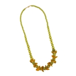 necklace weavy disc beads olive-silky