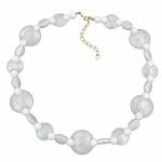 necklace, white beads, pearl white