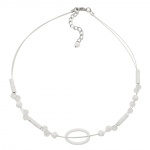 necklace white oval ring transparent