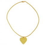 necklace, yellow heart pendant