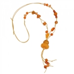 necklace, yellow-orange beads