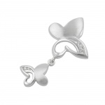 pendant, butterflies, silver 925 