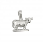 pendant, cow, silver 925