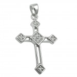 pendant cross with zirconia silver 925