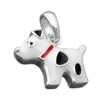 pendant dog with dots silver 925 