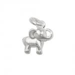 pendant, elephant shiny, silver 925