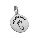 pendant, engraved - my little baby - silver 925