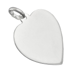 pendant heart for engraving, silver 925