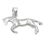 pendant horse polished silver 925