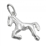 pendant, horse, silver 925