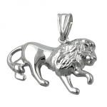 pendant, lion, silver 925