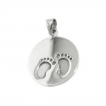 pendant little foots oxidated silver 925